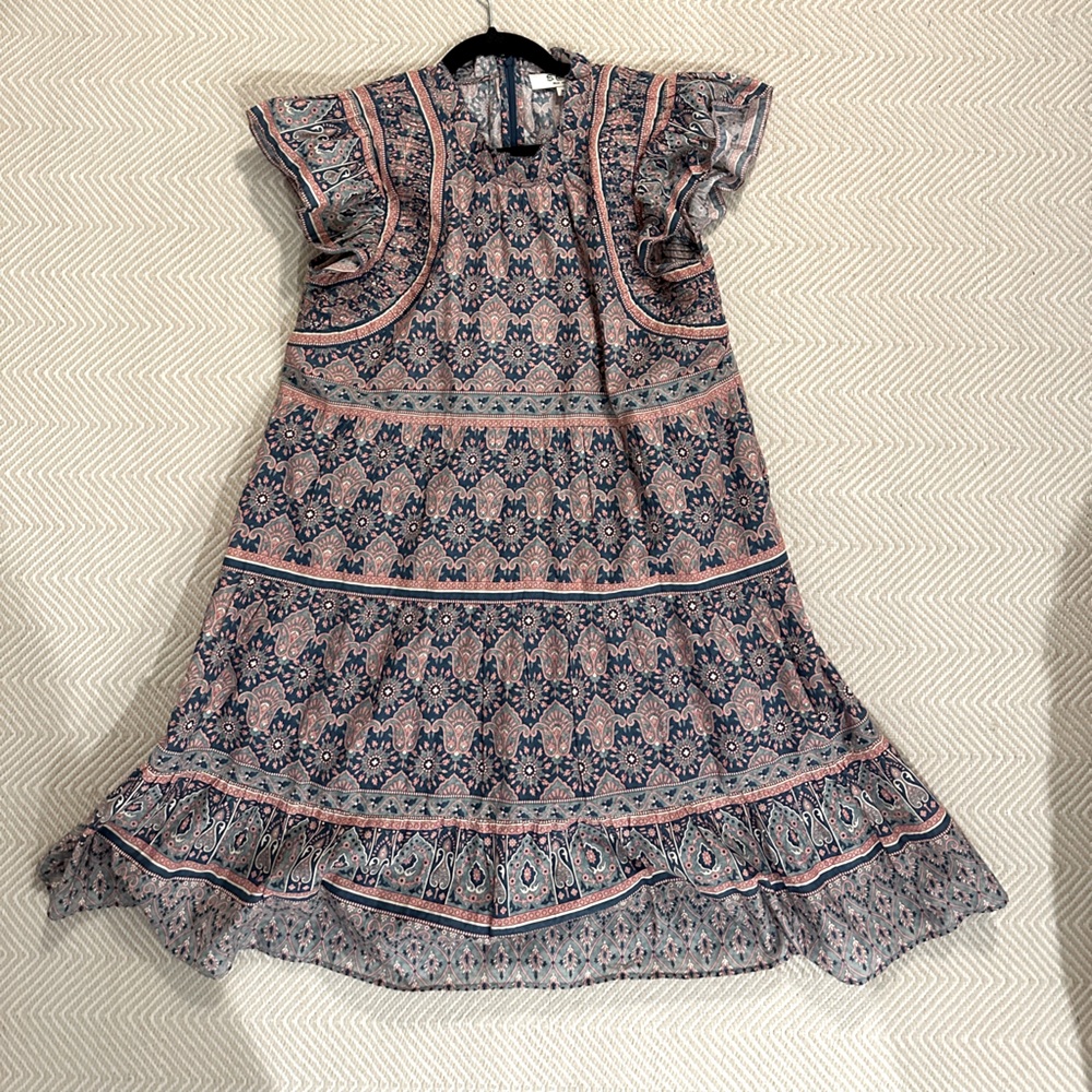 SEA block print knee length dress